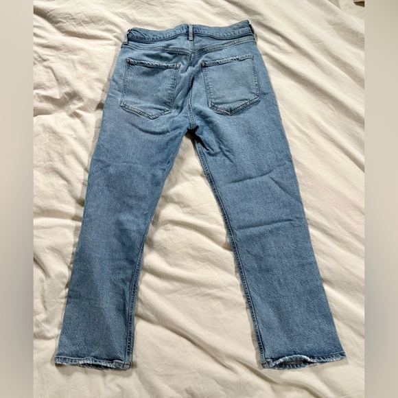 Agolde Riley High Rise Distressed Straight Leg Jeans size 30 - Picture 2 of 5